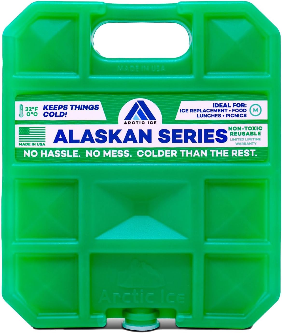 Arctic Ice Alaskan Series Long Lasting Reusable Ice Pack - Freezes at 32° Fahrenheit - Keeps Food & Drinks Cool Without The Risk of Freezing