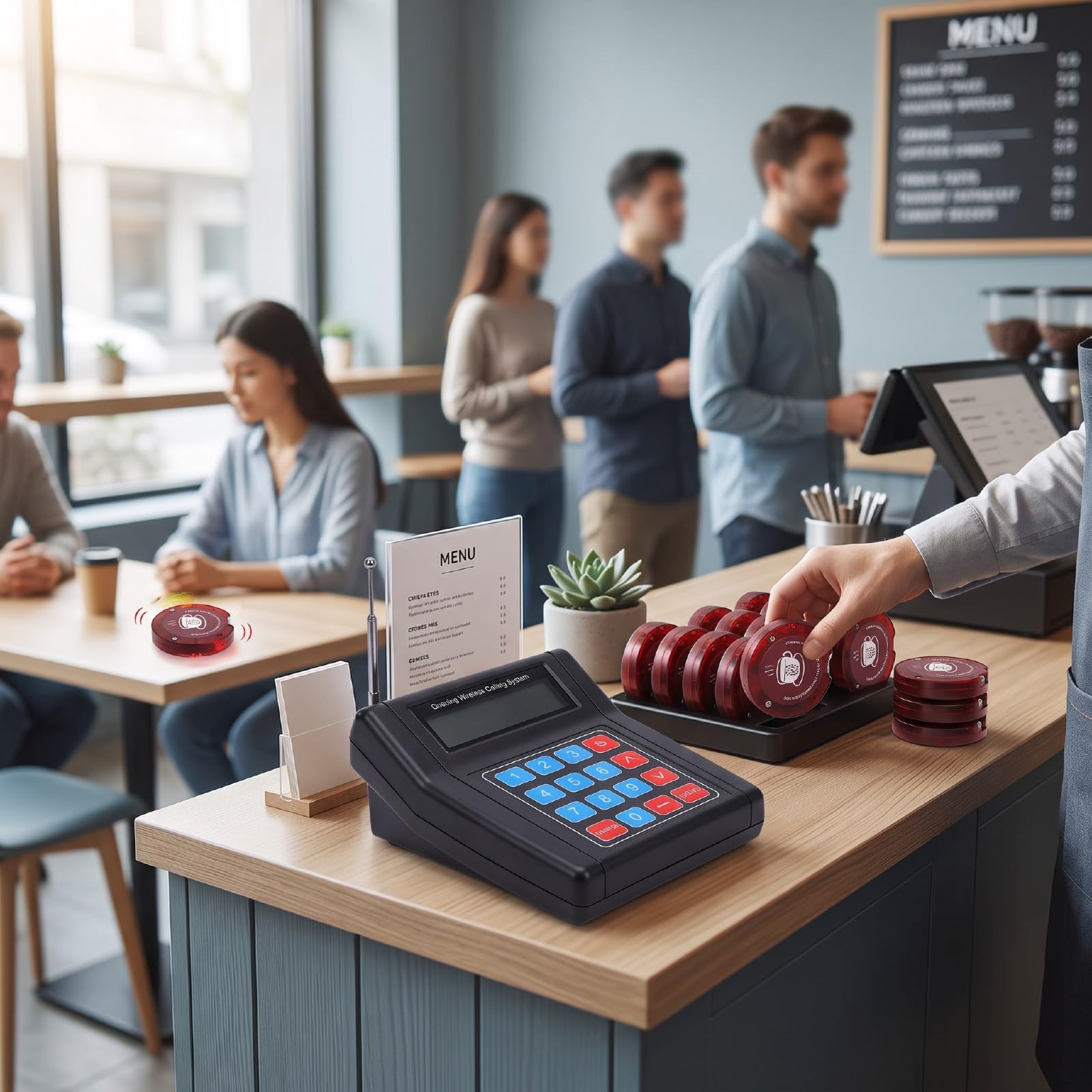 Système Téléavertisseur Restaurant Rechargeable 30