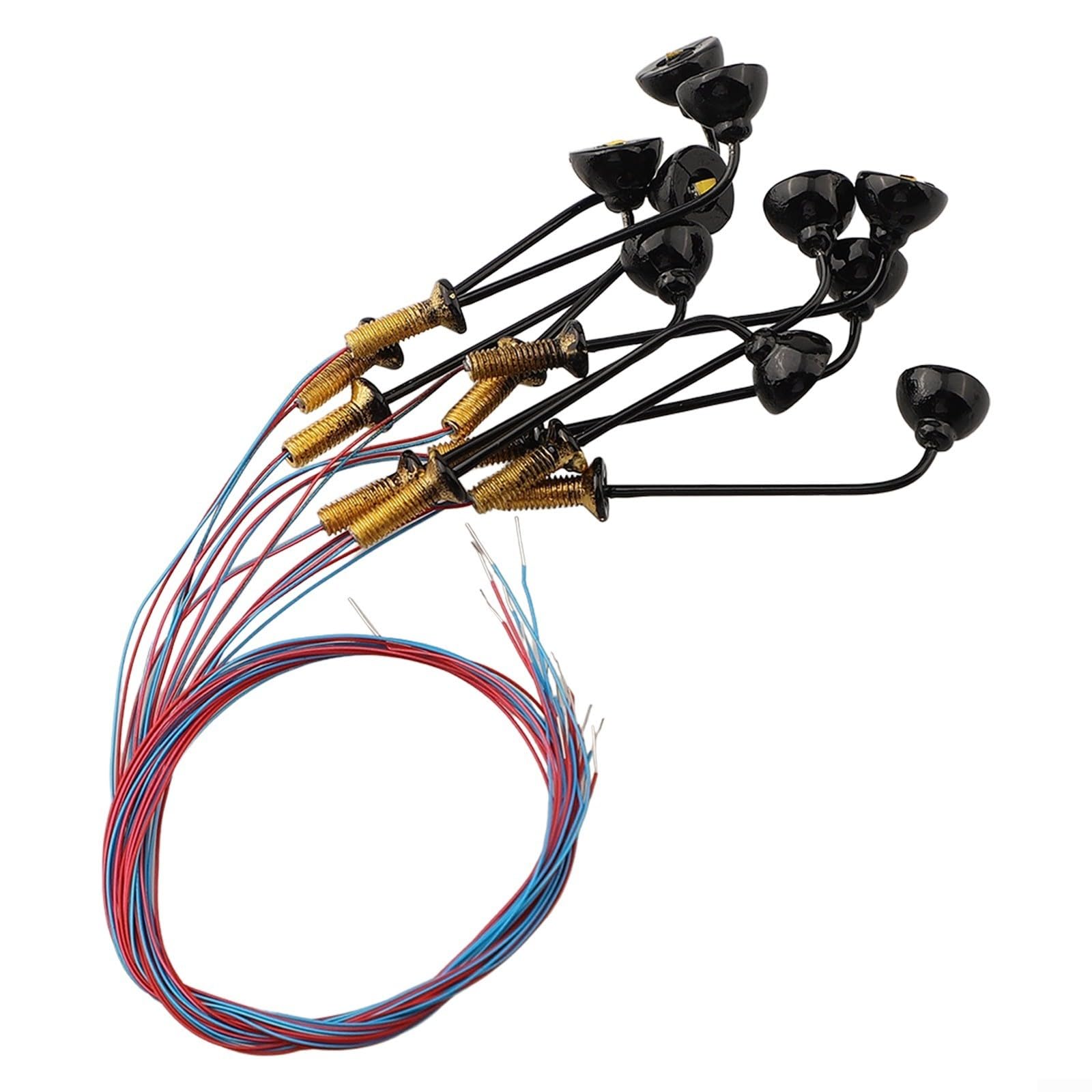 10 Pack LED Wall Lights Model Street Lamps Railway Lamp Posts for HO Scale Train Layout Scenery Diorama Miniature Landscape(Black)