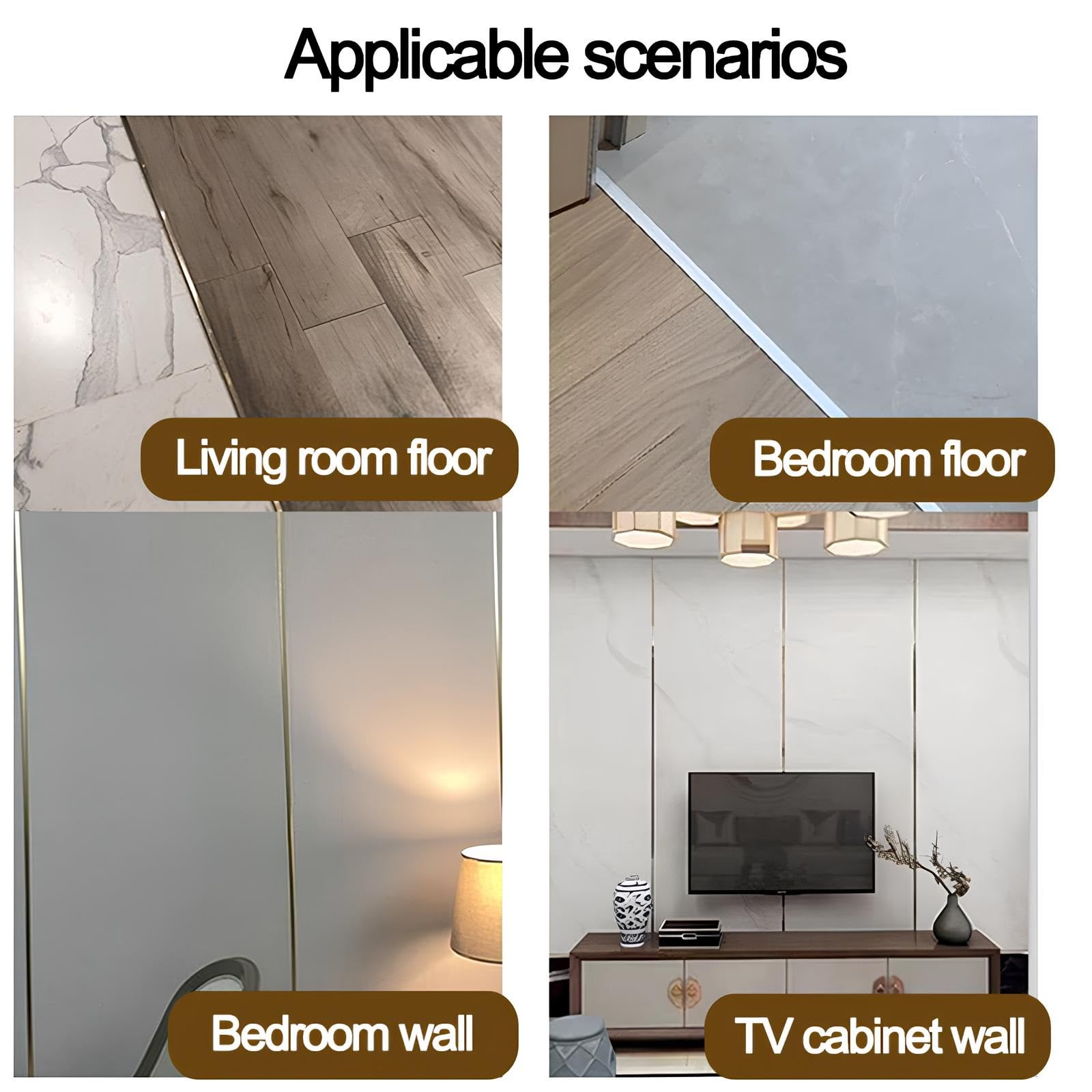 Tira De Umbral De Aluminio T Perfil De Transición Autoadhesivo Para Suelo | Moldura De Suelo Para Umbral De Puerta Madera Azulejos Y Juntas De Dilatación(Rose Gold,33.0mmx140cm)