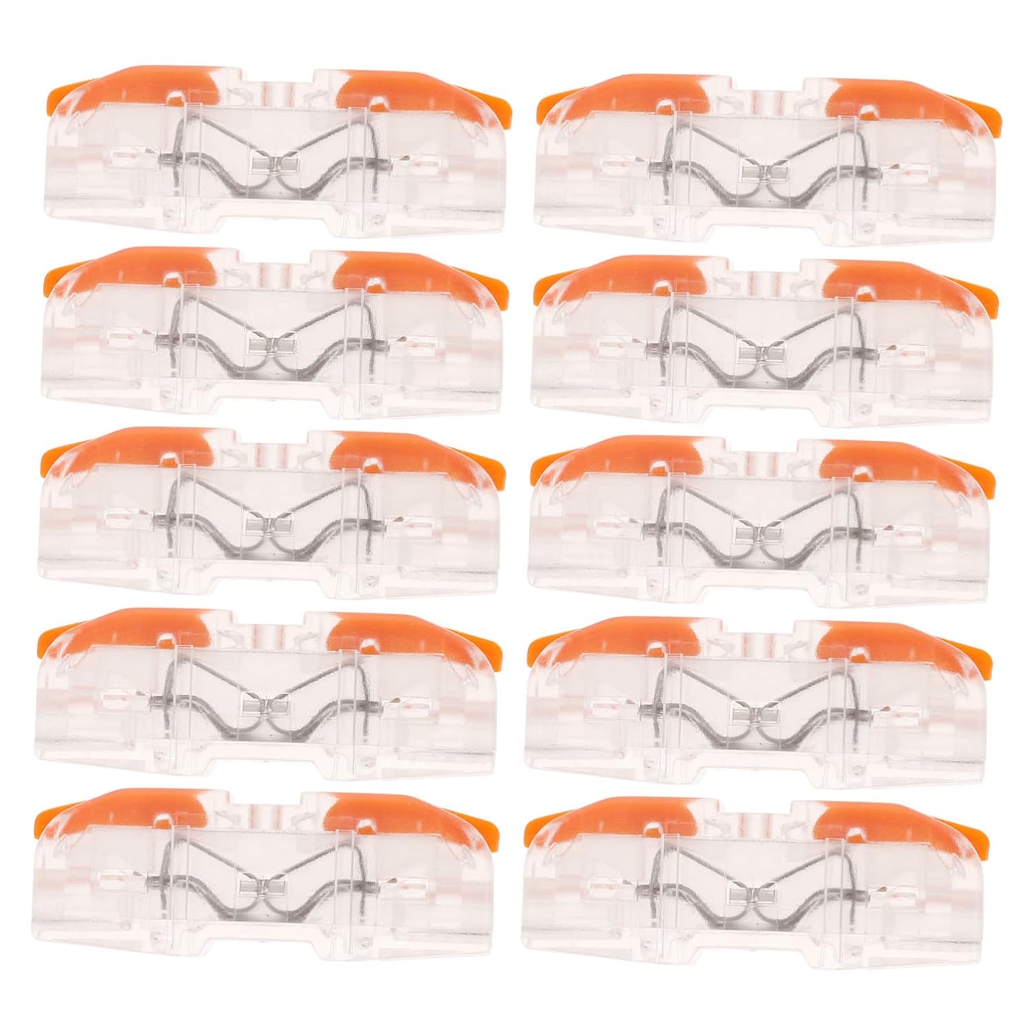 SOLUSTRE 10pcs Lever Connectors Kit Wire Ferrules Spade Terminals for Electrical Appliances