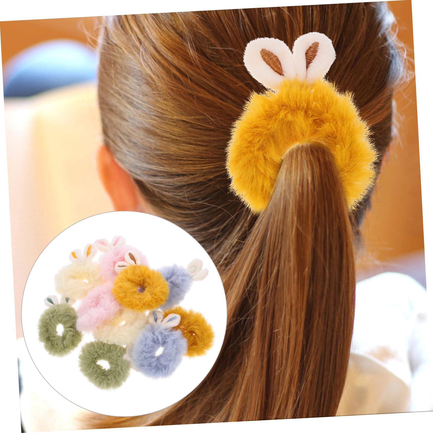 Healeved 50piezas Gomillas De Pelo De Peluche Para Niñas Pack De Scrunchies Suaves Accesorios De Cabello Fáciles De Usar y Combinables Para Estilos Elegantes