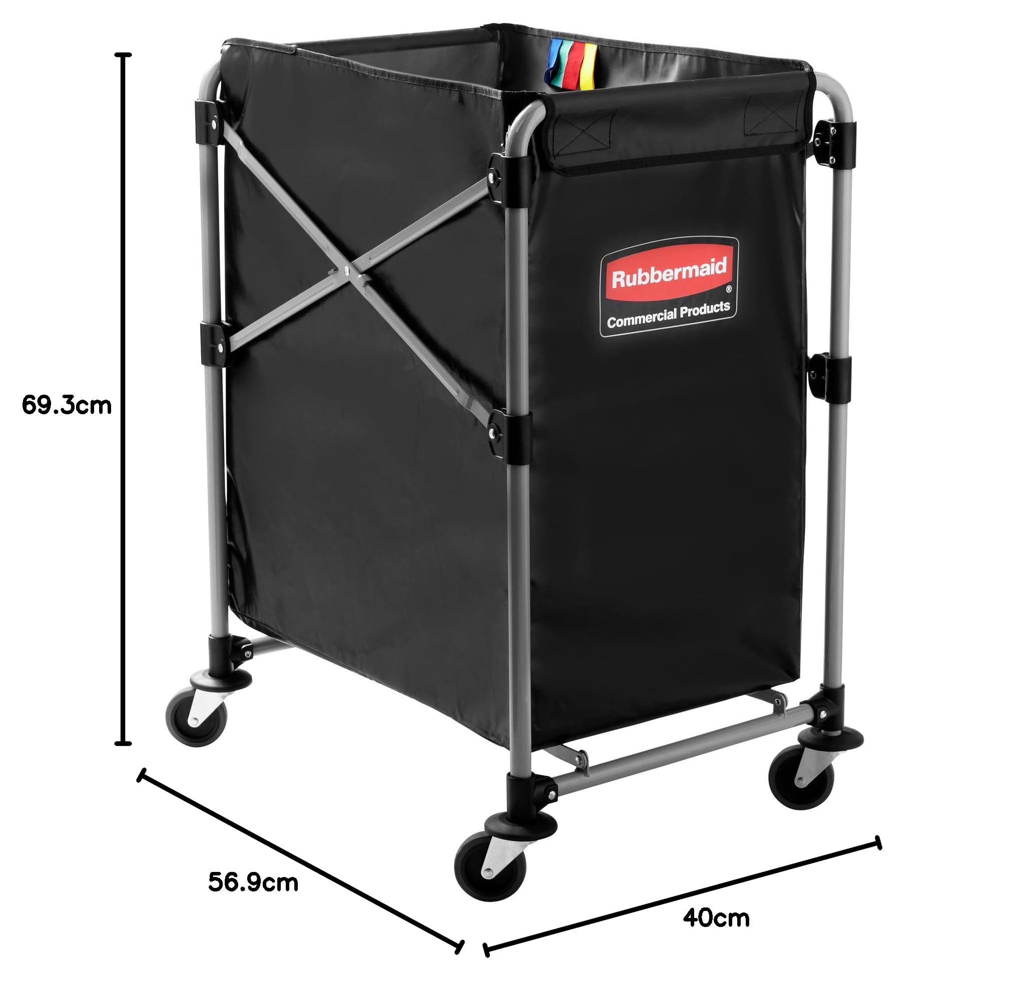 Rubbermaid Commercial Products Commercial X-Cart - Bolsa para 150 l, negro