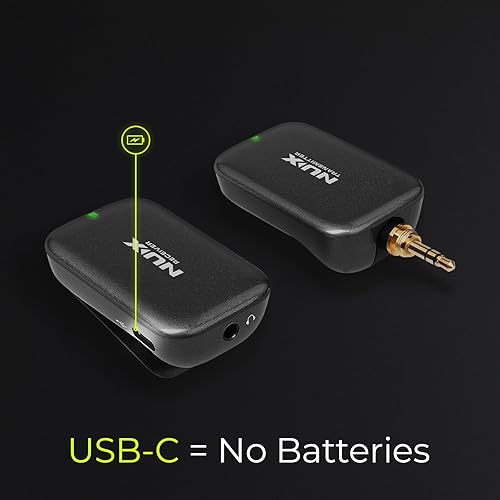 Miniatura 4 de NUX B-7PSM - Sistema de monitor inalámbrico intrauditivo de 5.8 GHz, IEM estéreo, estuche de carga incluido, transmisión de audio estéreo, diseñado