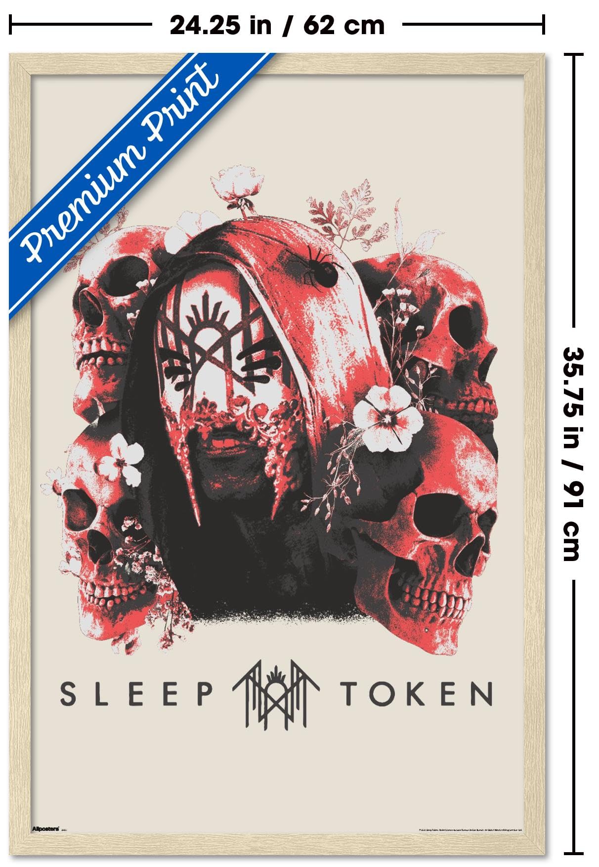 Amazon.com: Sleep Token - Skulls And Flowers Wall Poster, 34L