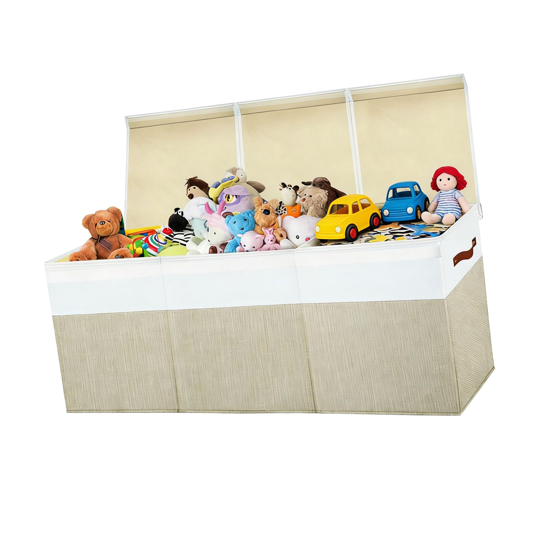 Piceioep Safe Children ' s Toy Organizers Bin Removable Dividers 150L Volumes Foldable Design Space Saving Storage Foldable Storage Container