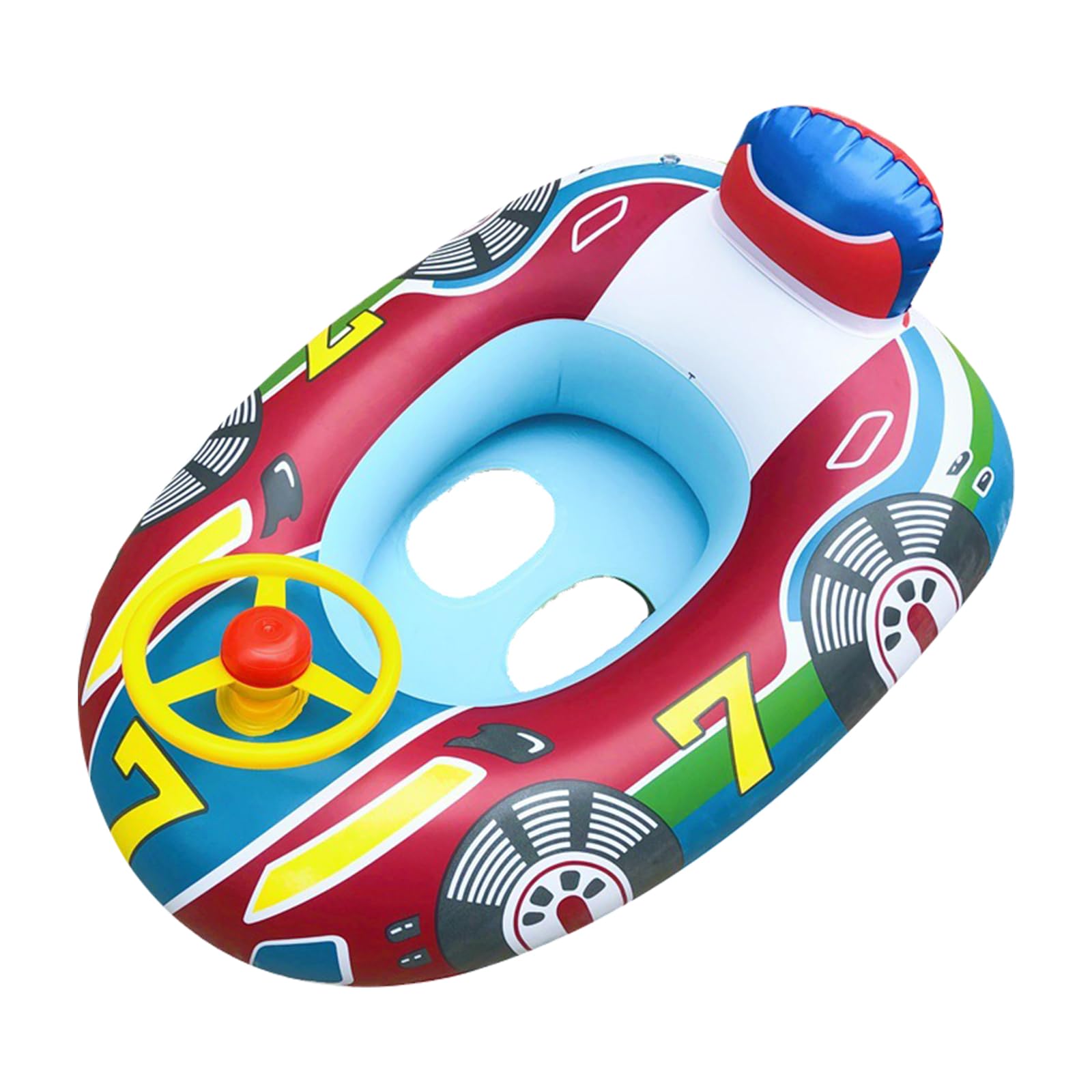 Bebé Piscina Flotador Piscina Anillo Flotador de Natación Flotador Hinchable para Bebé con Volante y Bocina Bebé Flotador Hinchable de Natación Juguetes Acuáticos