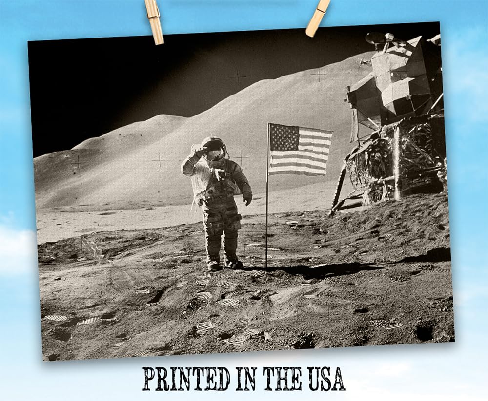 Amazon.com: Apollo 15 Lunar Landing 18x24 Stretched Canvas Poster