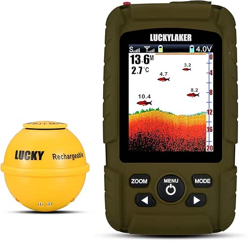 LUCKY Portable Sonar Fish Finder Boat Depth Fishing Fish Finders