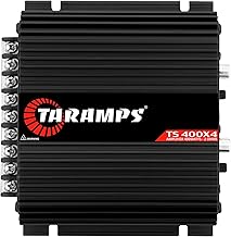 Taramps TS 400x4 Black Car Audio Amplifier - 400W RMS 4-Channel Class D, 2 Ohms, High Level Input, RCA
