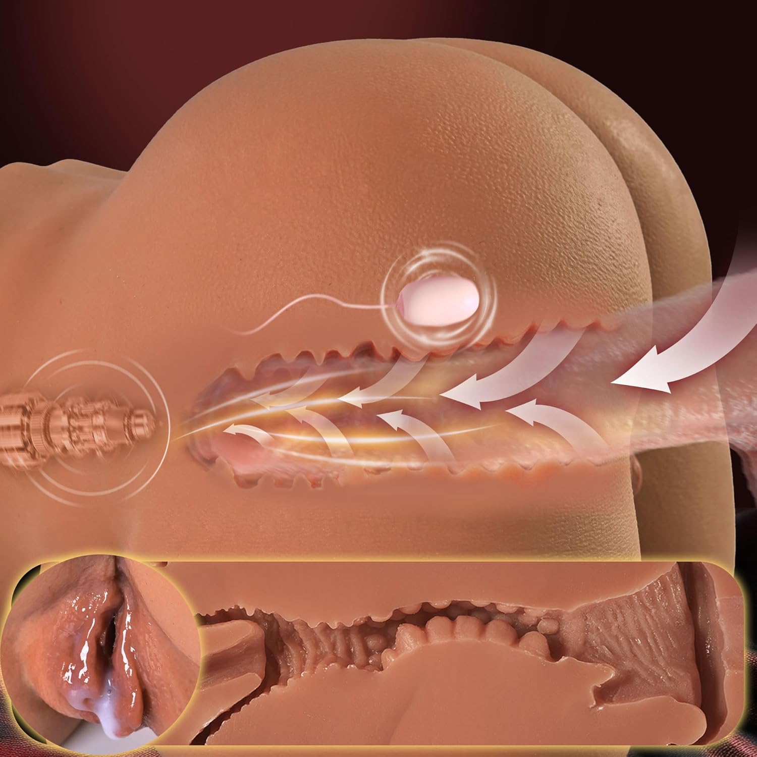 Sex Doll 12 Sucking & Vibrating Male Sex Toys for Men, 9.5LB Automatic Male Masturbator Pocket Pussies Fake Ass Fleshy Stroker, Electric Penis Pump Mens Penis Vibrator Adult Dolls Sex Machine Sex Toys