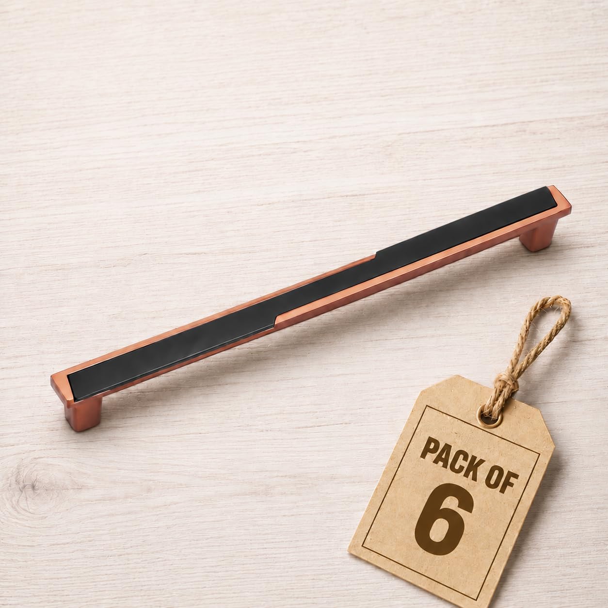 Copper Black Cabinet Handles - Set of 6 -19 Copper Black Cabinet Handles - Set of 6 -19