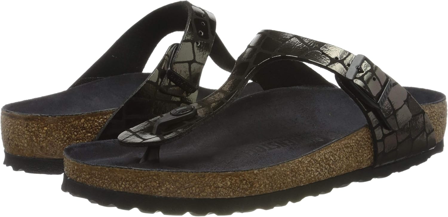 Birkenstock Gizeh Sandals, Brown/Grey, 35 EU 39 EU Narrow Black