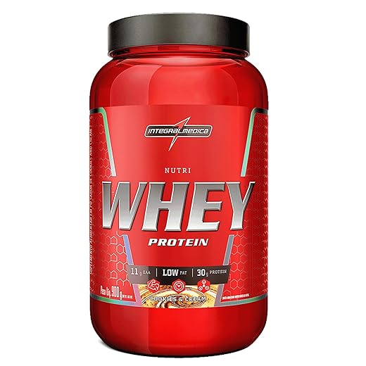 Integralmedica - Hipercalórico - Nutri Whey Protein Cookies - Pote 900g - Fonte de Proteínas e Carboidratos - Suplemento Alimentar, Ganho Muscular e Recuperação Pós-Treino - Super Mass Gainer
