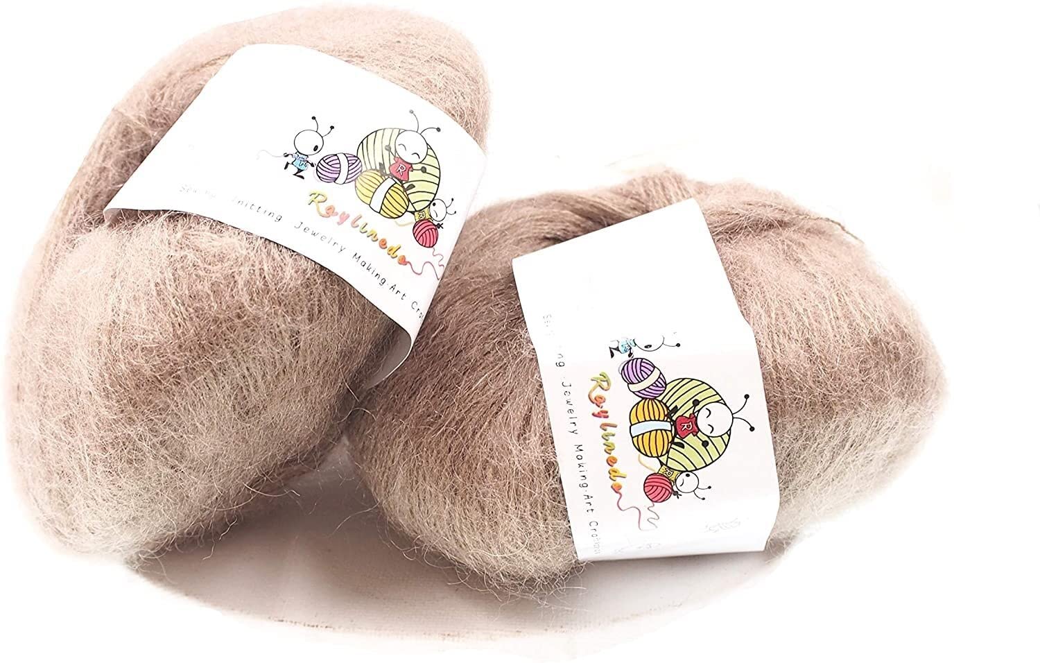 125g kolorowa miękka włóczka moherowa wielokolorowy sweter miękka naturalna szydełkowa gładka włóczka (kolor: wielbłąd, rozmiar: 50 gramów)