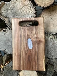 Cheese Platter Resin Black Walnut Charcuterie Board Live Edge,Valentine's Gift Easter Dinner Serving board Handcrafted Cutting board Sushi board 16" x 10.5" x .87" - 1.65KG A93