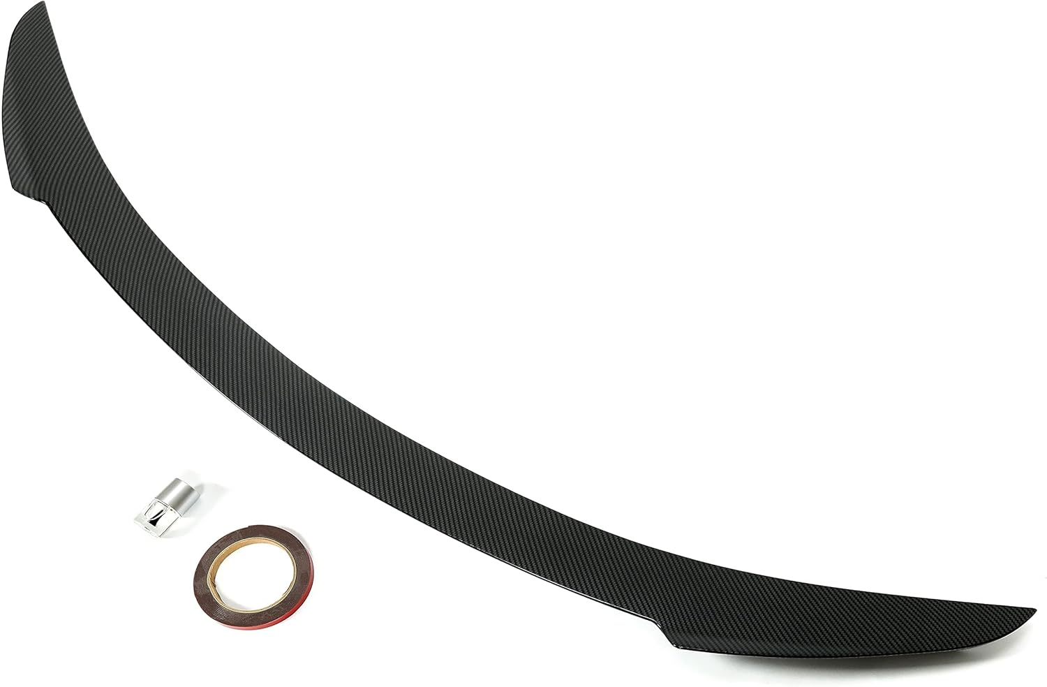 KUAFU Rear Trunk Spoiler Compatible with 2012-2021 Tesla Model S JC Style Trunk Lid Wing Lip Splitter Air Deflector ABS Plastic Carbon Fiber Style