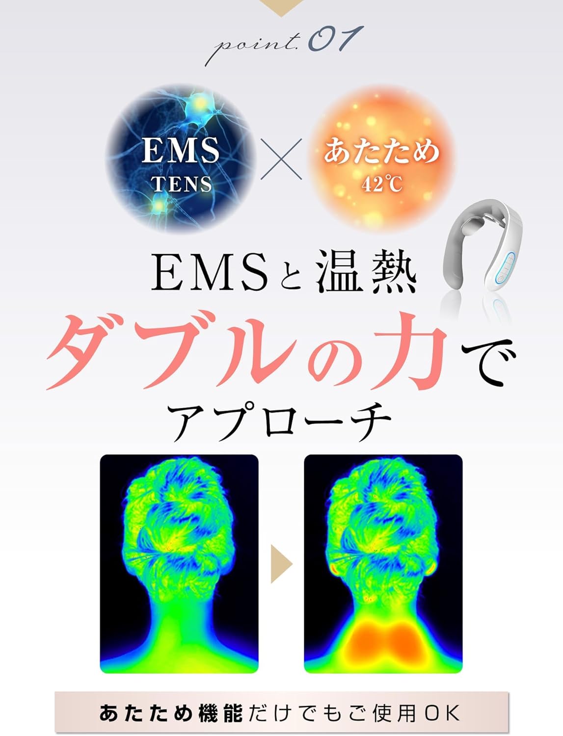 LuLufeel【プレゼントお探しの方へｘ温めと刺激で気持ちいい】ネックリラクゼーション ネックケア EMS 首 肩 プレゼント ギフト 誕生日 女性 母親 クリスマス 母の日