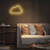 Vista 178 de Cloud Neon Signs, LED Light for Wall Decor, Battery or USB Powered for Bedroom Aesthetic Teen Girl Kid Room Christmas Wedding Party (White)