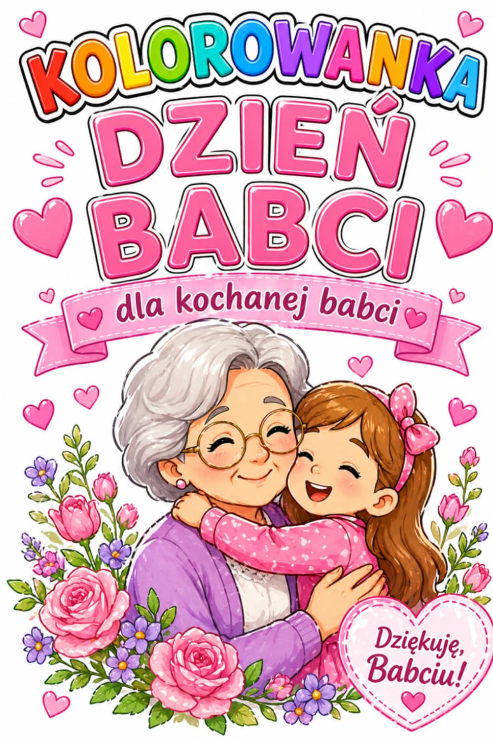 Kolorowanka Dzień Babci dla kochanej babci