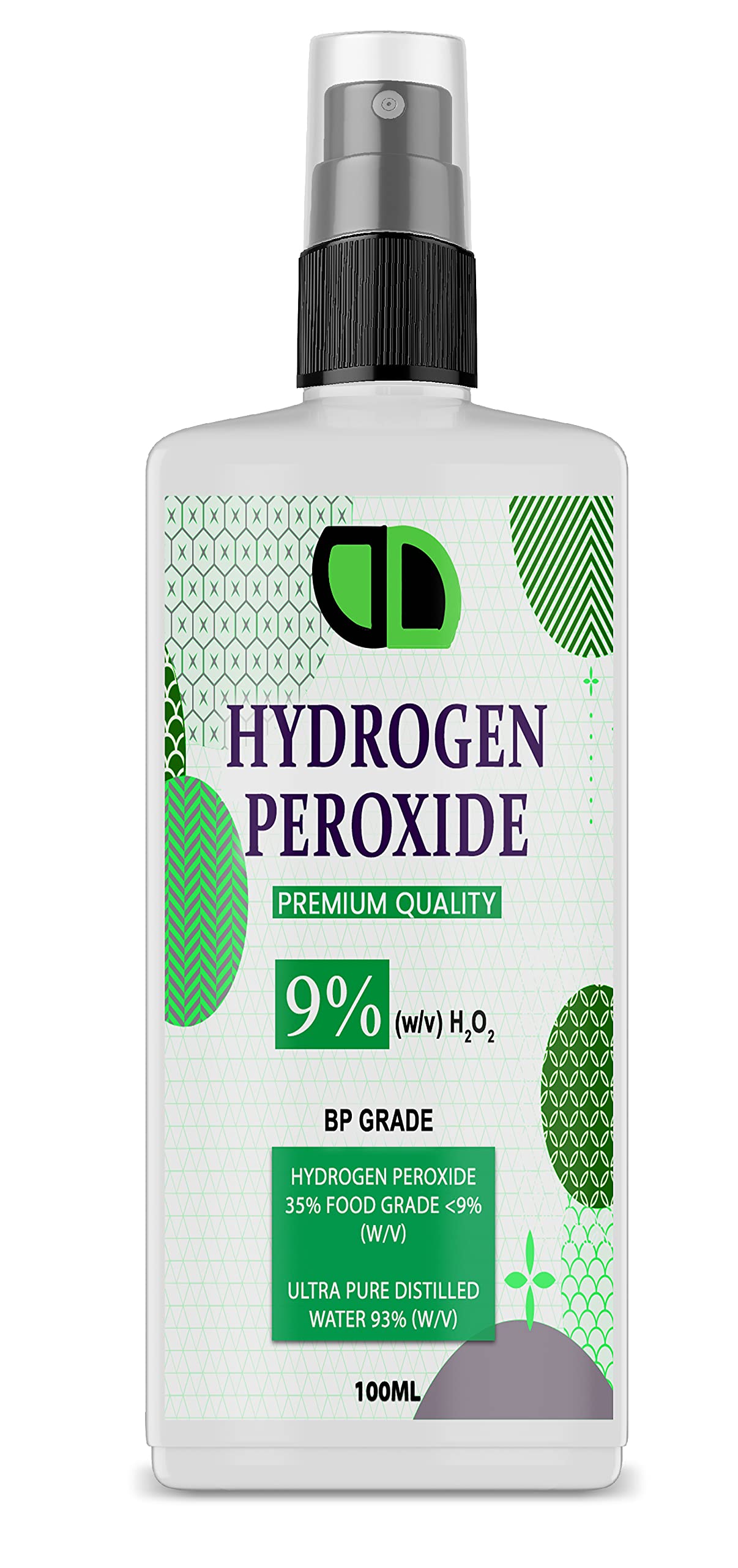 Food Grade Hydrogen Peroxide 9% (H2O2) VARIOUS SIZES CAP/SPRAY (100ML SPRAY)