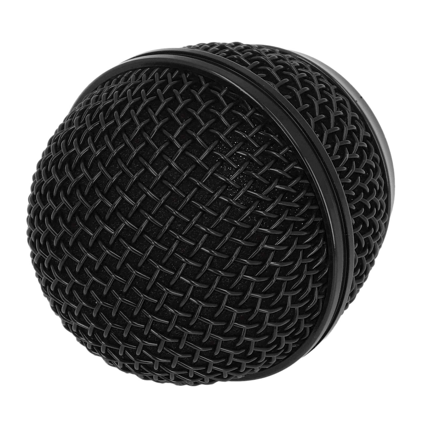 Sostituzione della Testa della Griglia del Microfono a Rete per SM58S BETA58A UT2 PGX24 SLX4 Protezione Antivento in Schiuma di Acciaio Protettiva (BLACK)