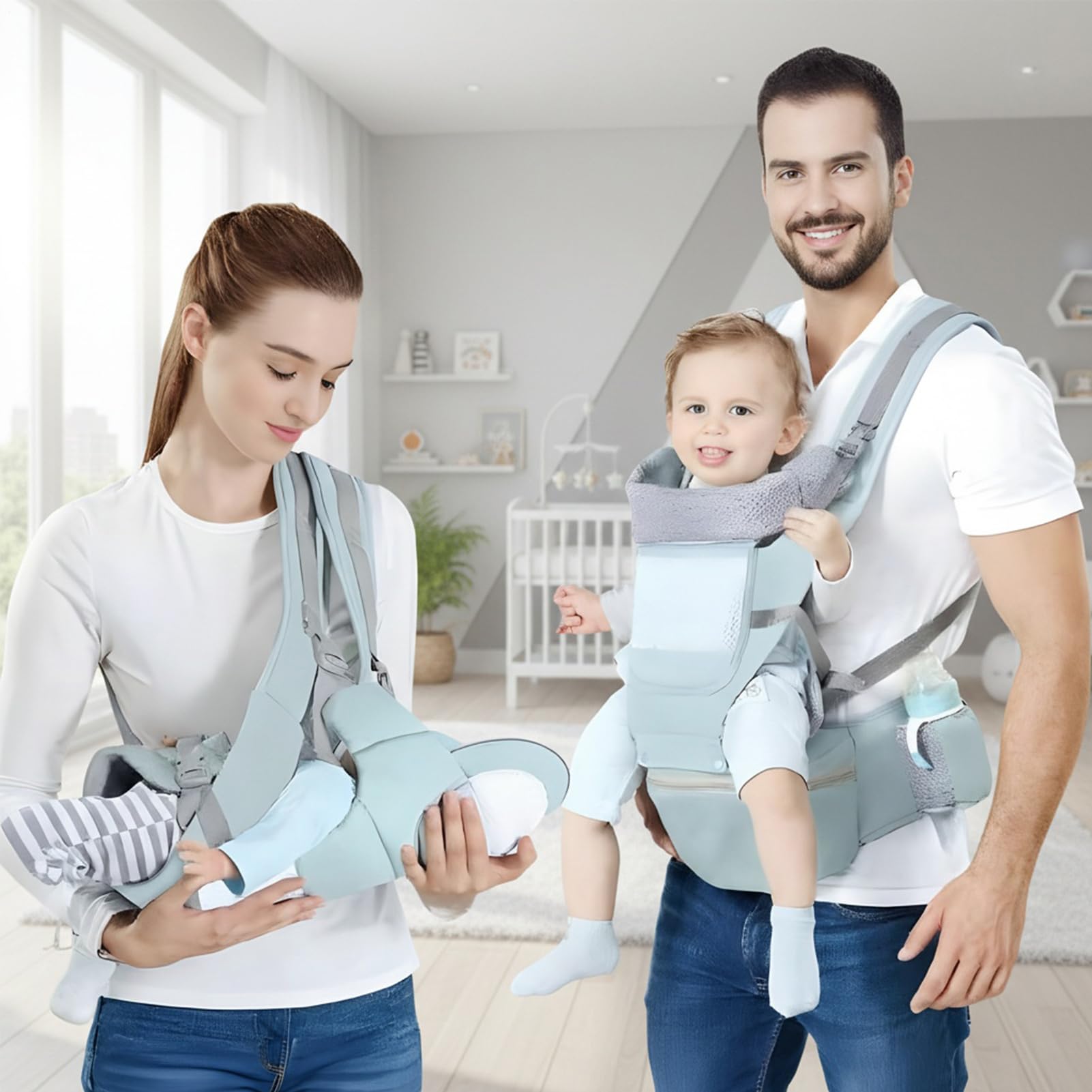 Porte-Bébé pour Papa Harnais Réglable Léger pour Poussette