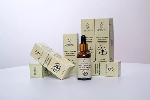 Miniatura 8 de VISIONE+ Ginger and Biotin - Suero para el crecimiento del cabello, 1 onza líquida (paquete de 1), beige