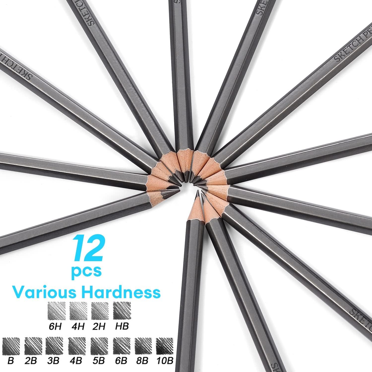 Sketching Kit for Artists - Pencils, Blenders & More -2 Sketching Kit for Artists - Pencils, Blenders & More -2