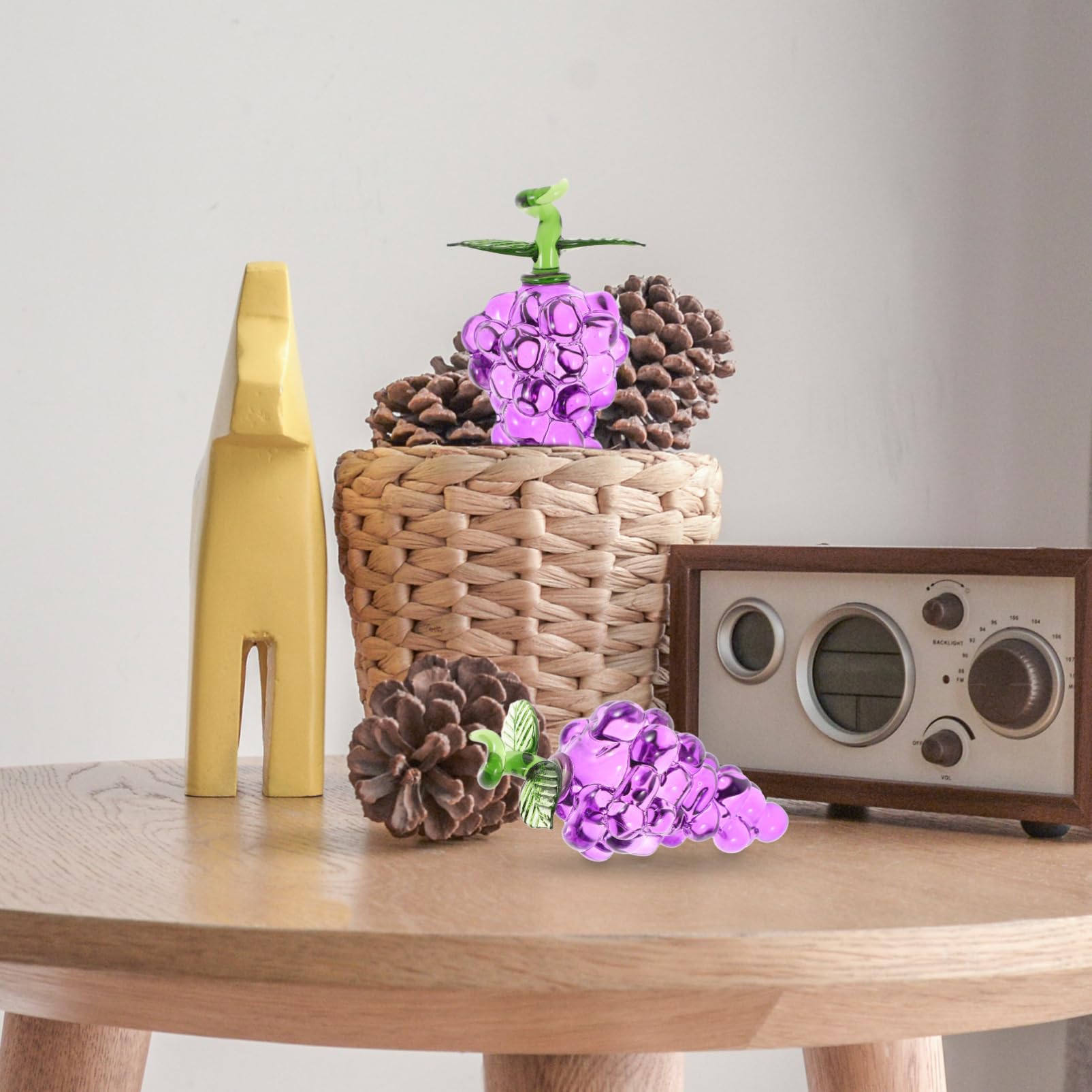 Amazon.co.jp: DECHOUS ぶどう ミニブドウ 置物 水晶のブドウの