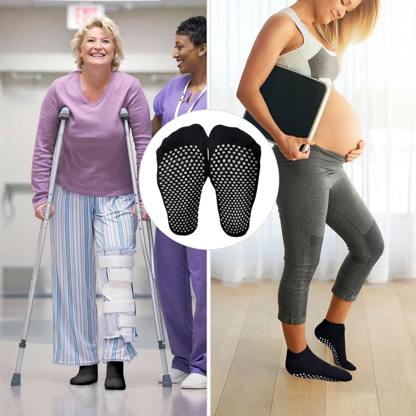 KEYRI Antypoślizgowe skarpetki dla kobiet i mężczyzn skarpetki do jogi Pilates do sztuk walki Fitness taniec batony gimnastyczne skarpety pilates skarpetki bez palców bez palców jeden rozmiar