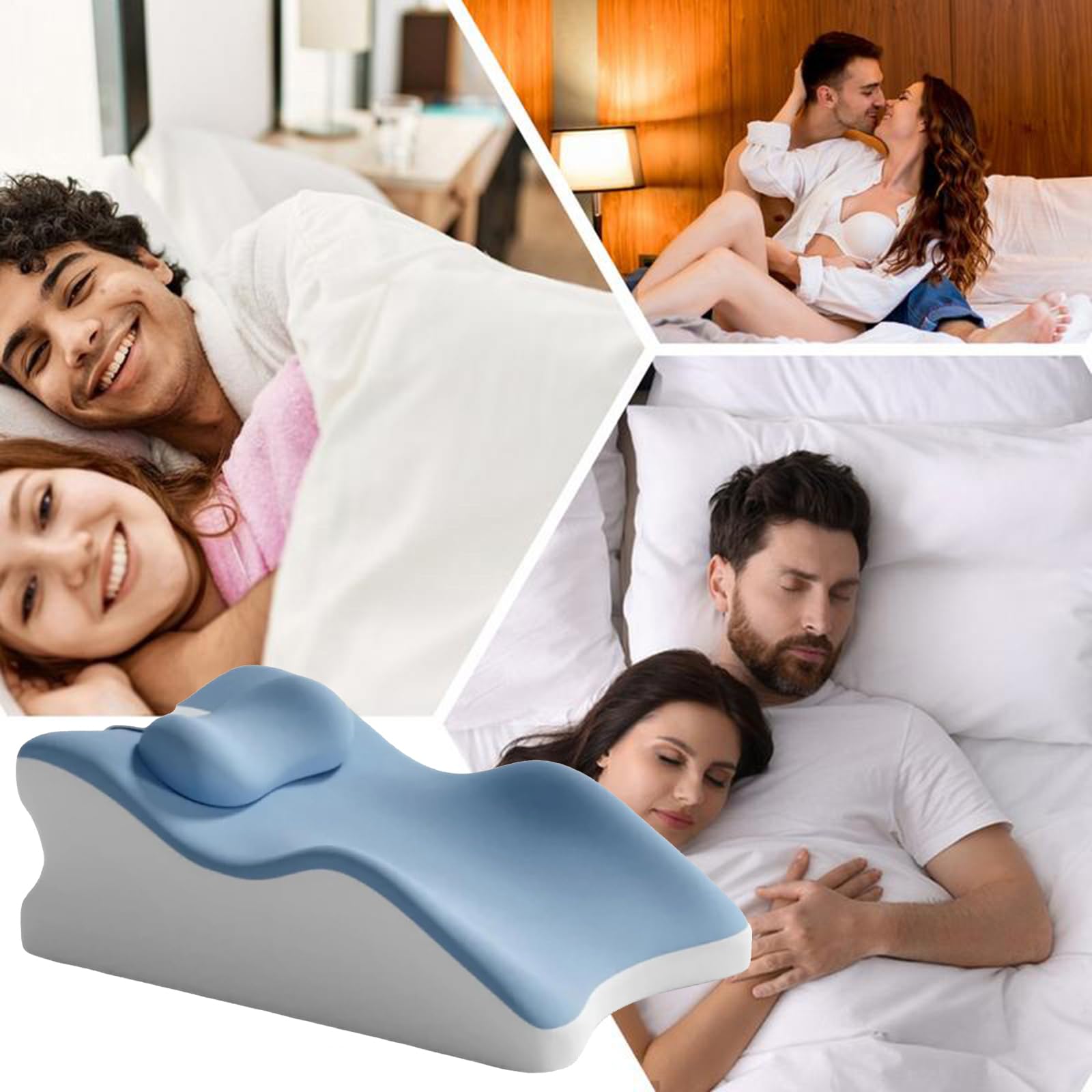 Almohada sexual para parejas, almohada sexual multifuncional para la interacción, cojín lumbar ergonómico para la postura, cojín para glúteos, almohada de espuma viscoelás(Size:60*36*22cm,Color:Beige)