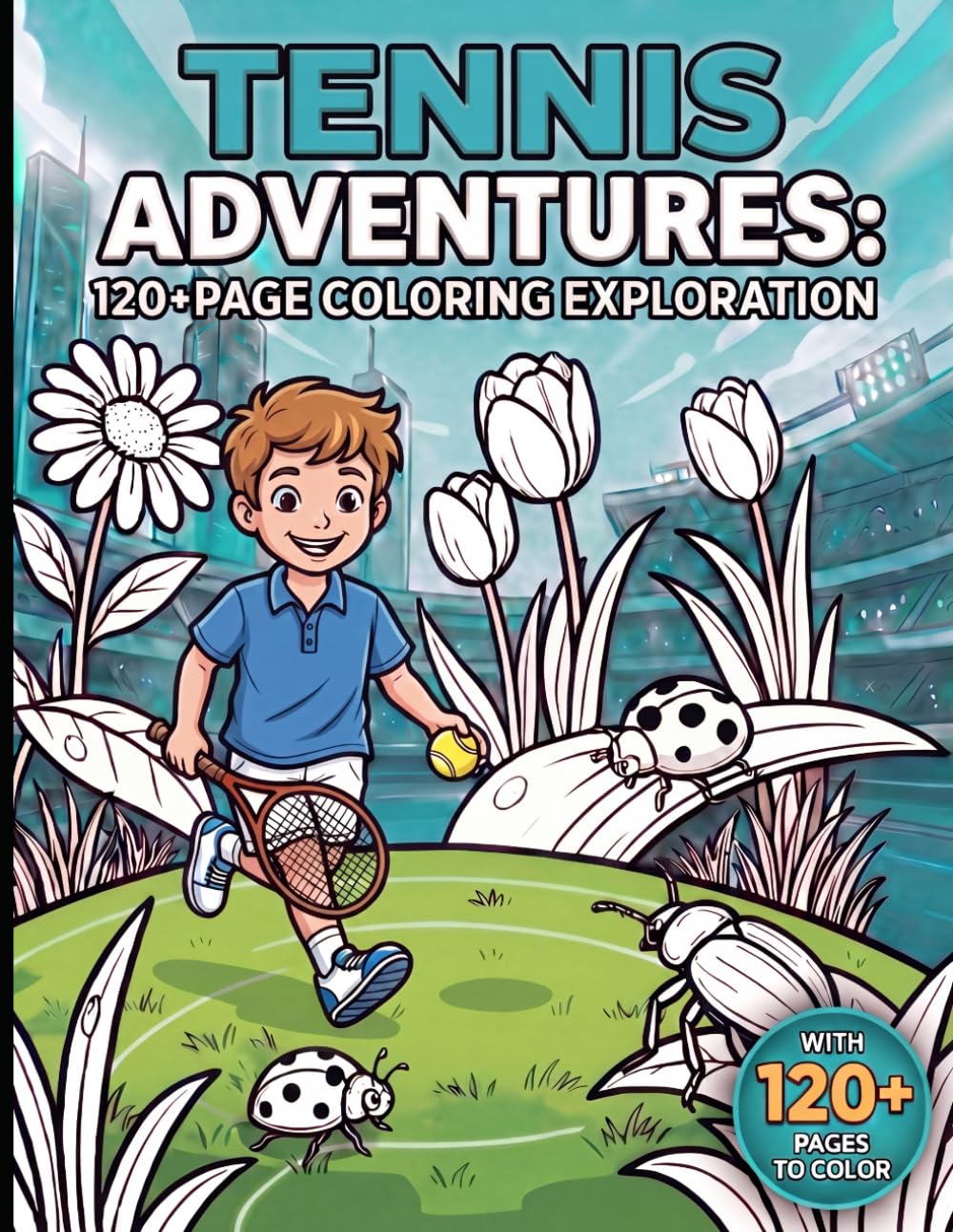 Tennis Adventures: 120+ Page Coloring Exploration