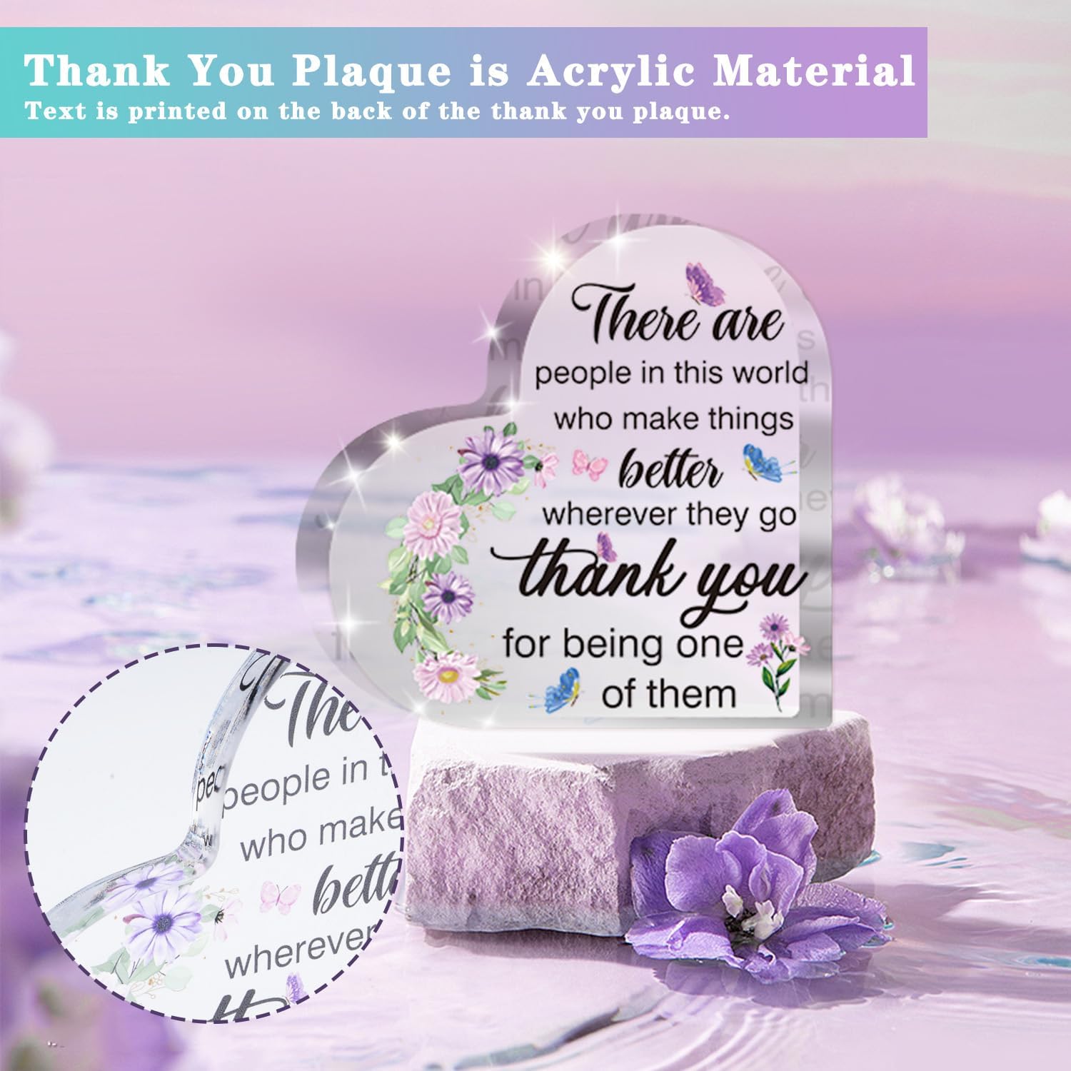 Thank You Gifts for Women, Appreciation Gifts for Mom Coworkers Teachers Employees, Valentines Day Birthday Gifts Basket for Woman with 20 Oz Insulated Tumbler, Canvas Tote Bag, Makeup Bag - Image 6