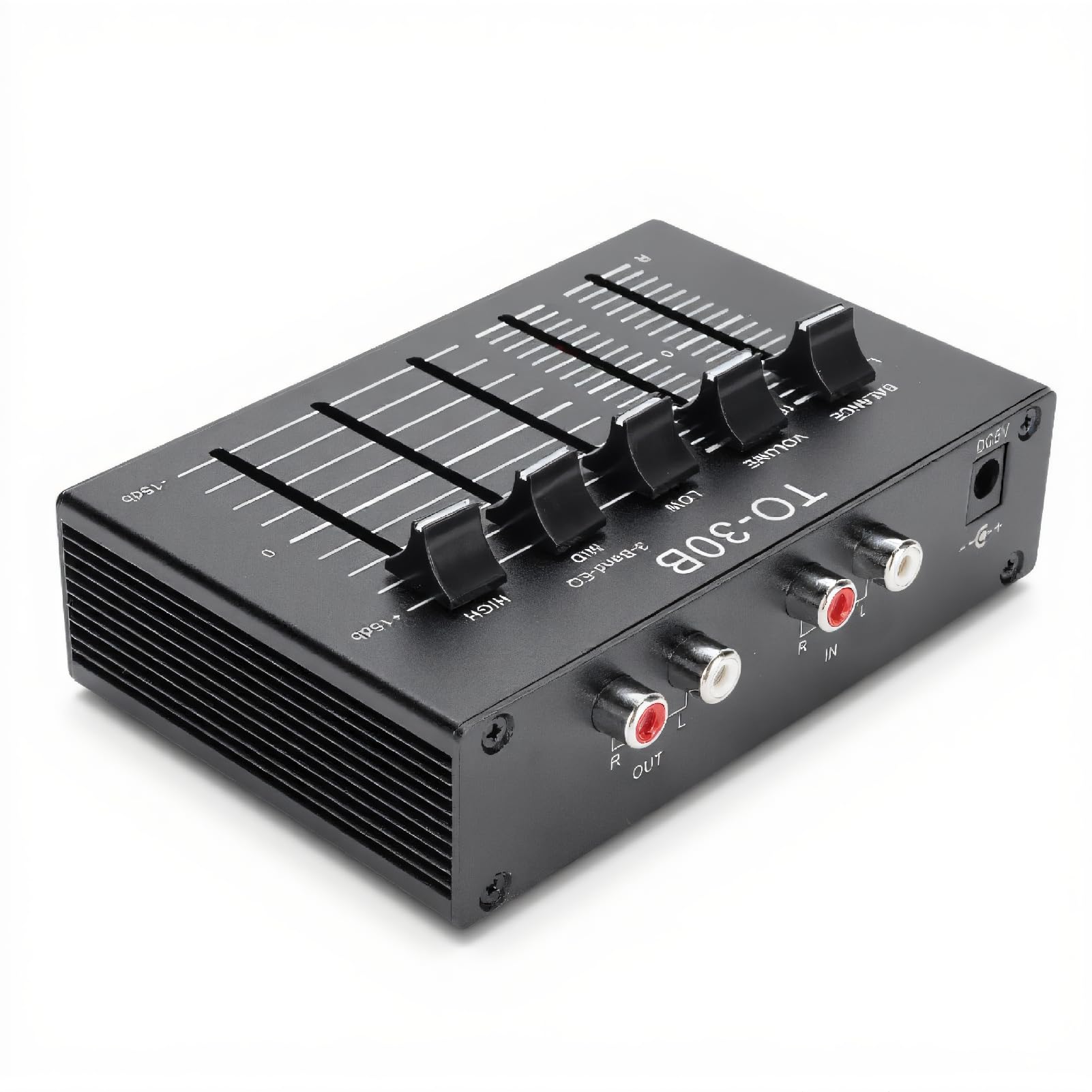 PHONO PREAMP, Preamplificatore Audio Stereo Elettronico Mini con Equalizzatore a 3 Bande, Regolazione del Tono, per il Giradischi di Fonografi del Giradischi, Adattatore 5V