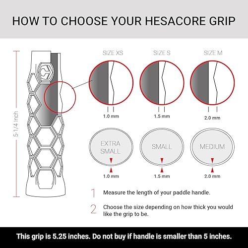 Miniatura 2 de Padel Paddle Gel Grip - 5.25 pulgadas - Soporta codo de tenis, mejora la fuerza de agarre, reduce la vibración con soporte para los dedos y diseño