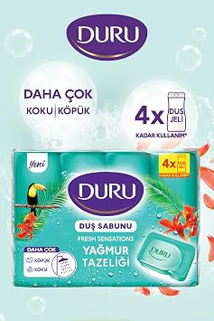 DURU Fresh Sensations Extra Rainforest Soap, 150 Gramx4