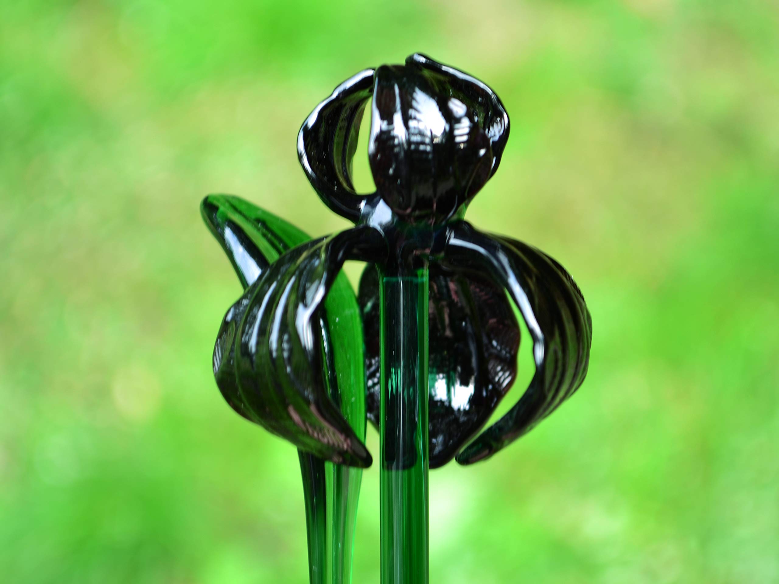 Buy Black Glass Iris Flowers Figurine Blown Iris Flower Iris Sculpture
