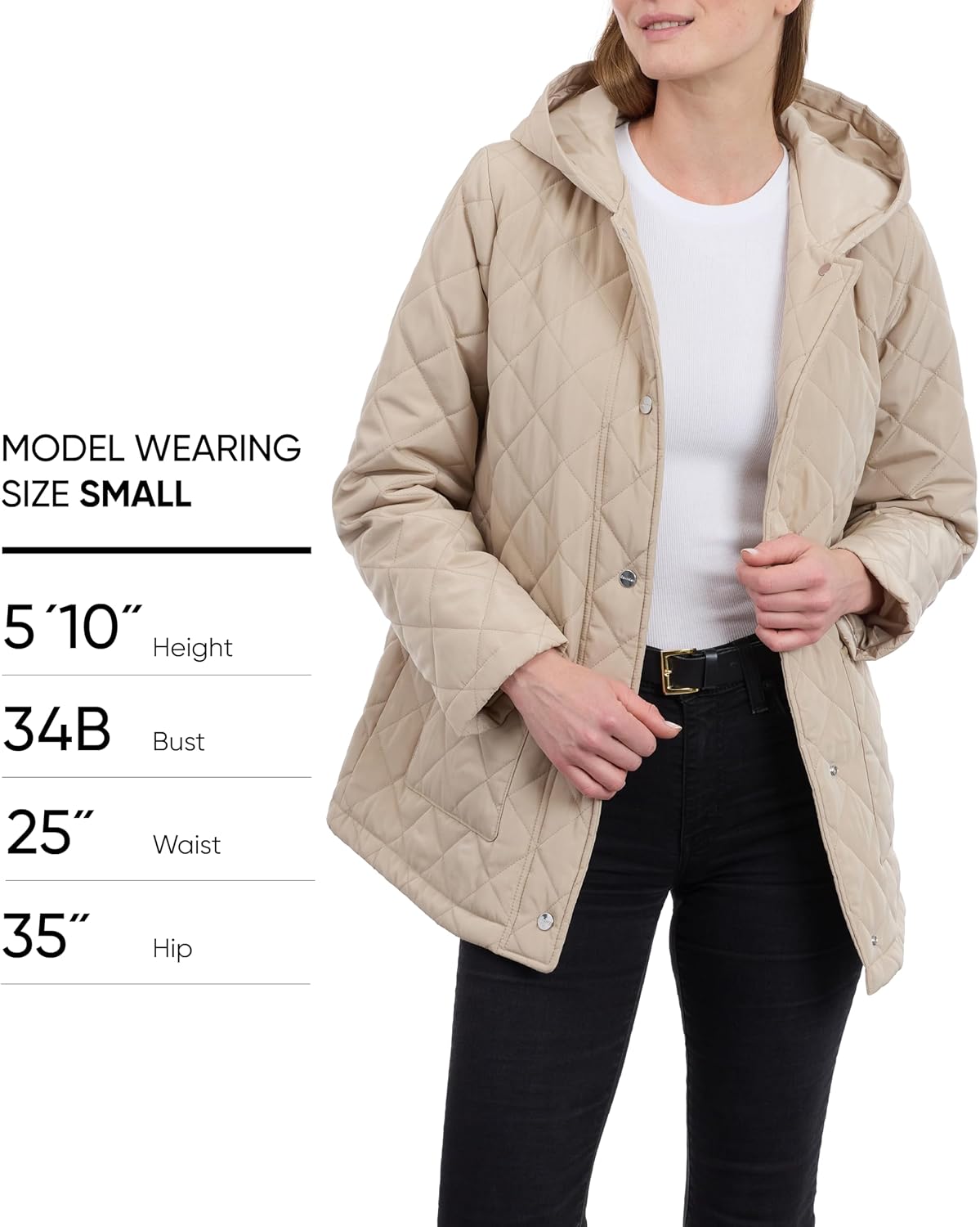 Calvin Klein Women's Quilted Jacket, Lightweight Coat for Women With Snap Front, Water Resistant