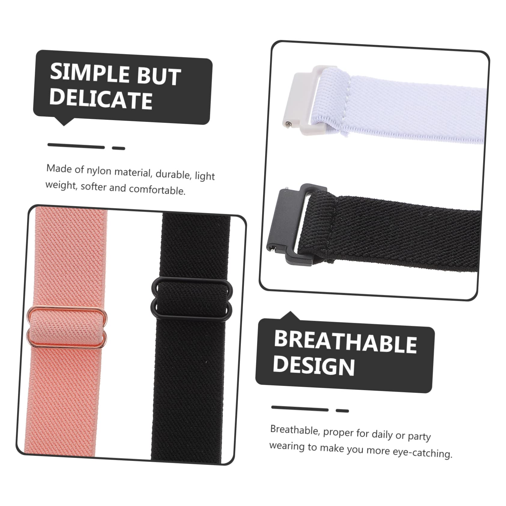 Uonlytech 12piezas Correa De Reloj Ajustable De Nylon Para Smartwatch De Compatible Con Ligera y Duradera Fácil De Instalar Para Uso Diario y Ocasiones Especiales