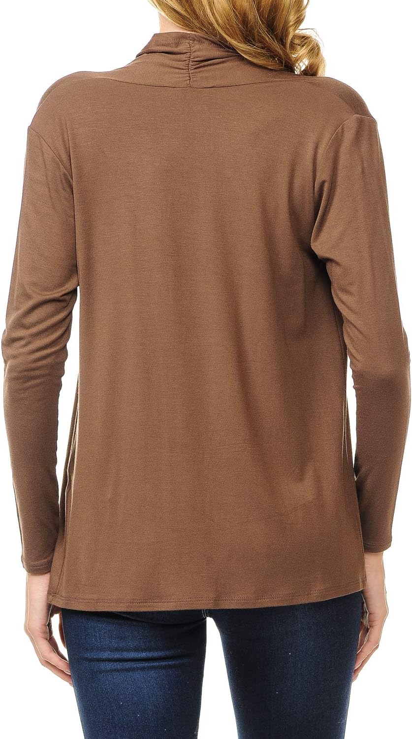 Women's Long Sleeve Open Front Drape Lightweight Knit Cardigan (S-3XL) - Image 4