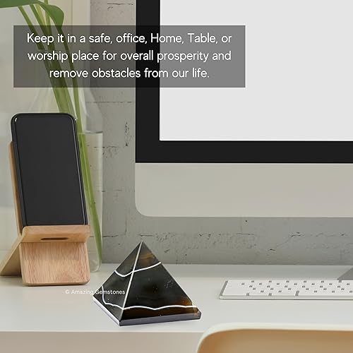 Miniatura 386 de Amazing Gemstone Lapis Lazuli Pyramid Crystal Healing Stones - 2" Great Pyramid Figurine of Natural Stone Pyramid for Meditation, Reiki, Chakra