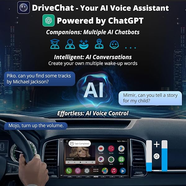 ATOTO A6PF Android Radio 2 DIN, CarPlay inalámbrico, Android Auto inalámbrico, Pantalla táctil de 7 Pulgadas Dab+ Autoradio, 2 Bluetooth, Conexión a Internet WiFi/BT/USB, HD LRV, 2G+32G, A6G2A7PF - 2