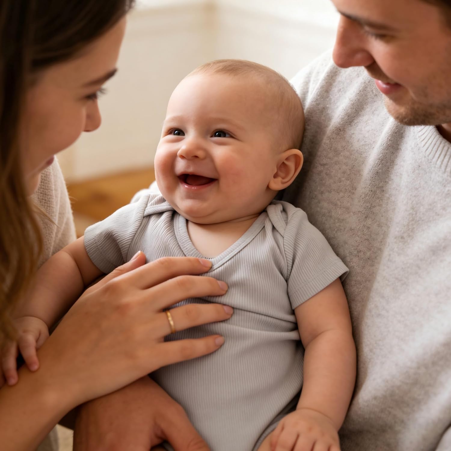 NMK 5-Pack Baby Rayon From Bamboo Bodysuit Boy Girl Clothes Soft Newborn Infant Outfit Short Sleeve Romper