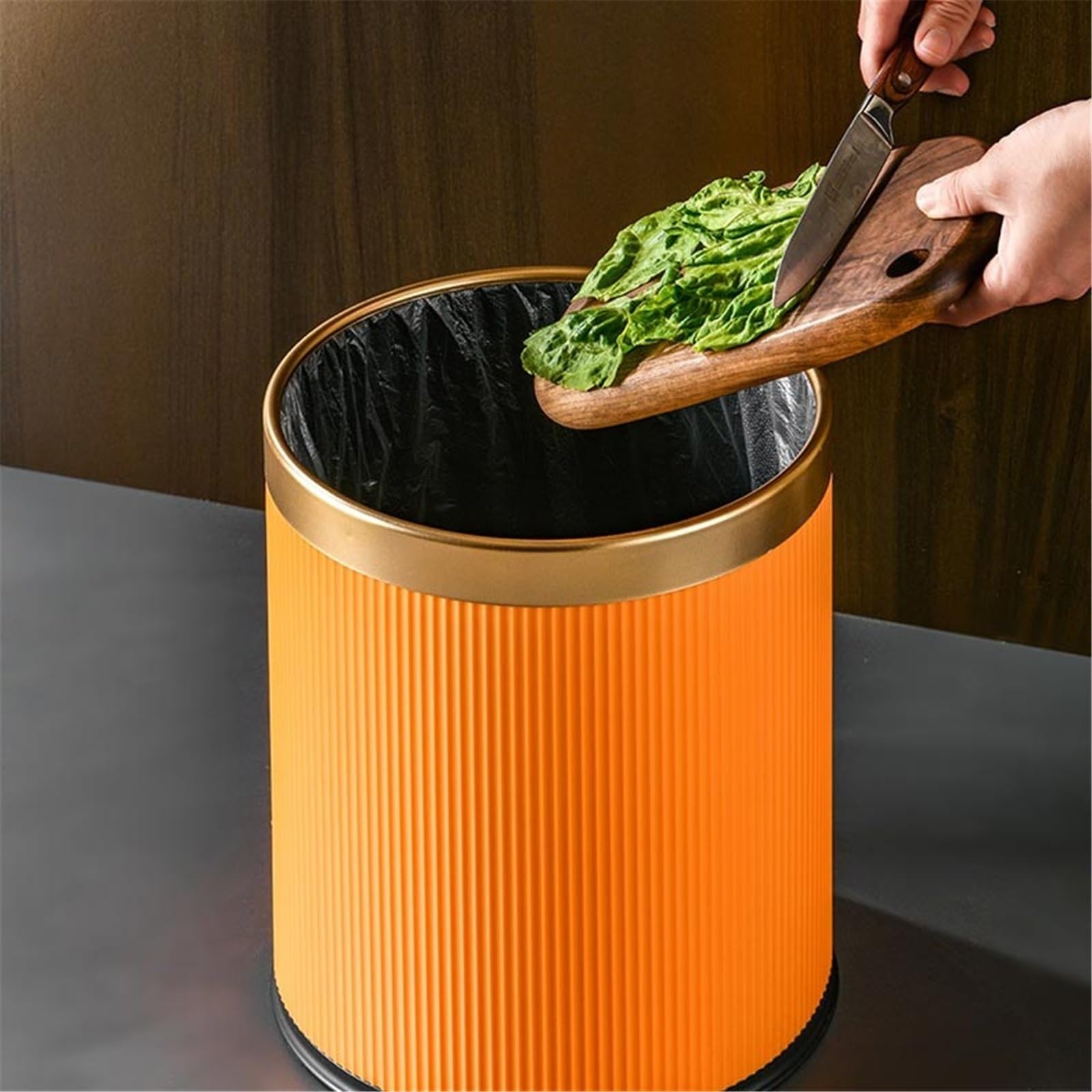 Cestino Pattumiera della Cucina Dell'ufficio(Orange)