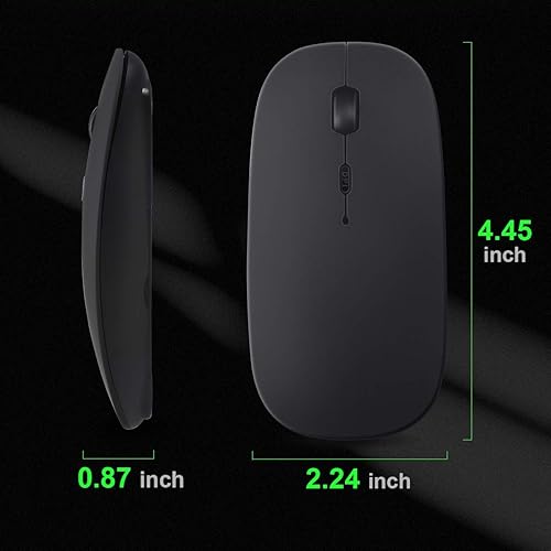 Miniatura 7 de Bluetooth Mouse, Rechargeable Wireless Mouse Dual Mode(Bluetooth 5.0+USB),Silent Slim with Adjustable DPI Computer mice for