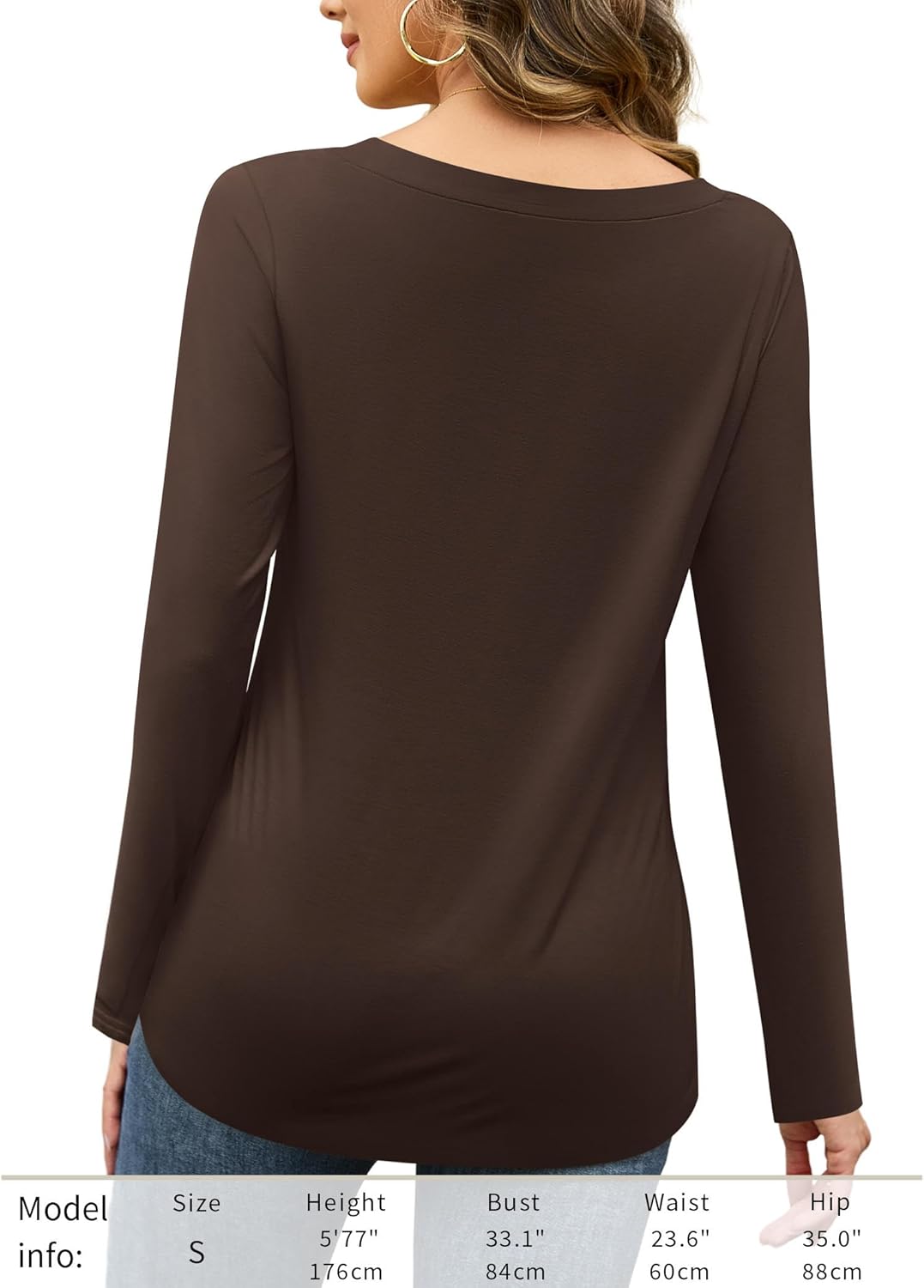 Amoretu Womens Tshirts V Neck Short Sleeve Tops Tee Solid Color Blouse - Image 4