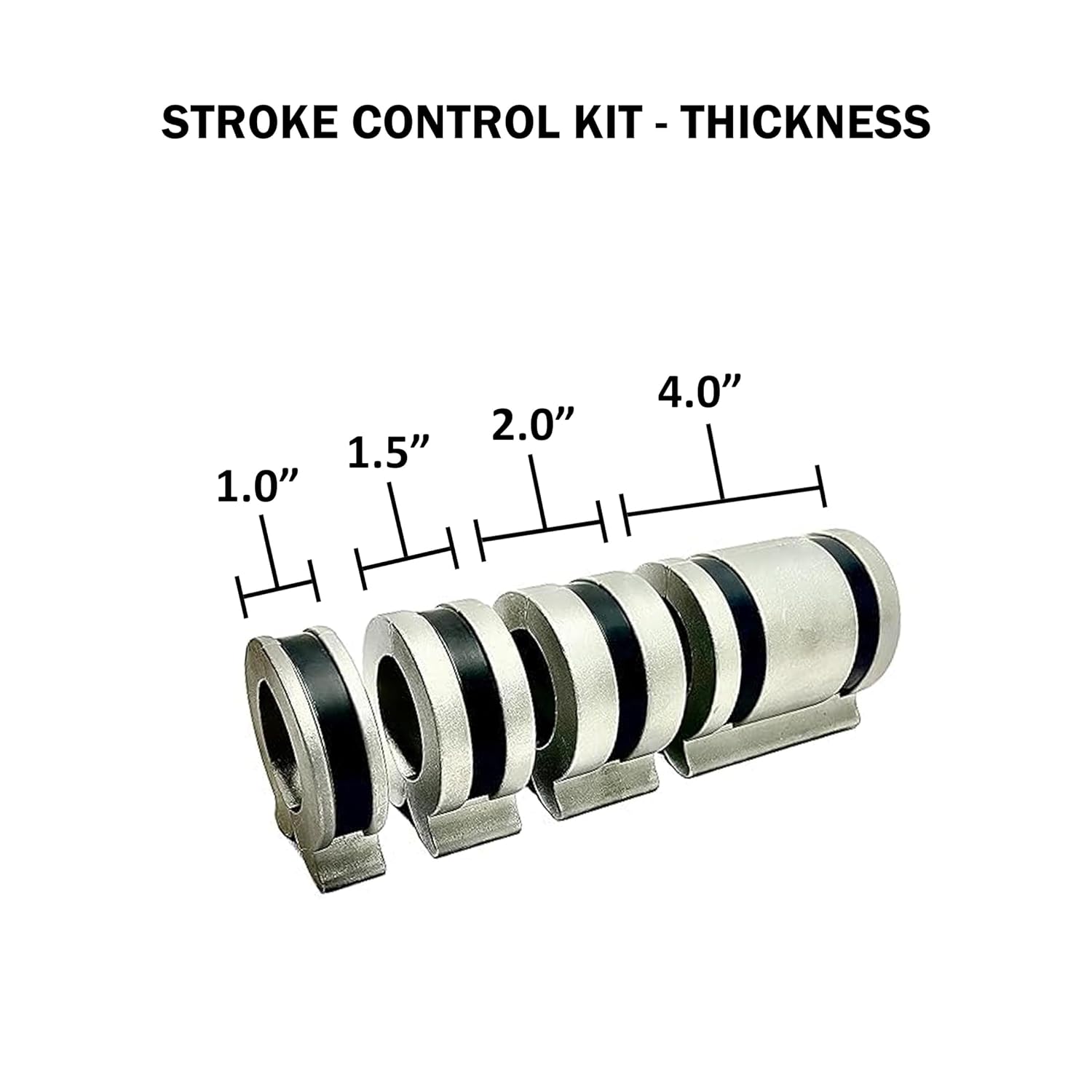 Stroke Control Kit for Hydraulic Cylinders – Thickness: 1.0", 1.5", 2.0", 4.0" – Fits 1-3/4" to 2.0" Cylinder Rods
