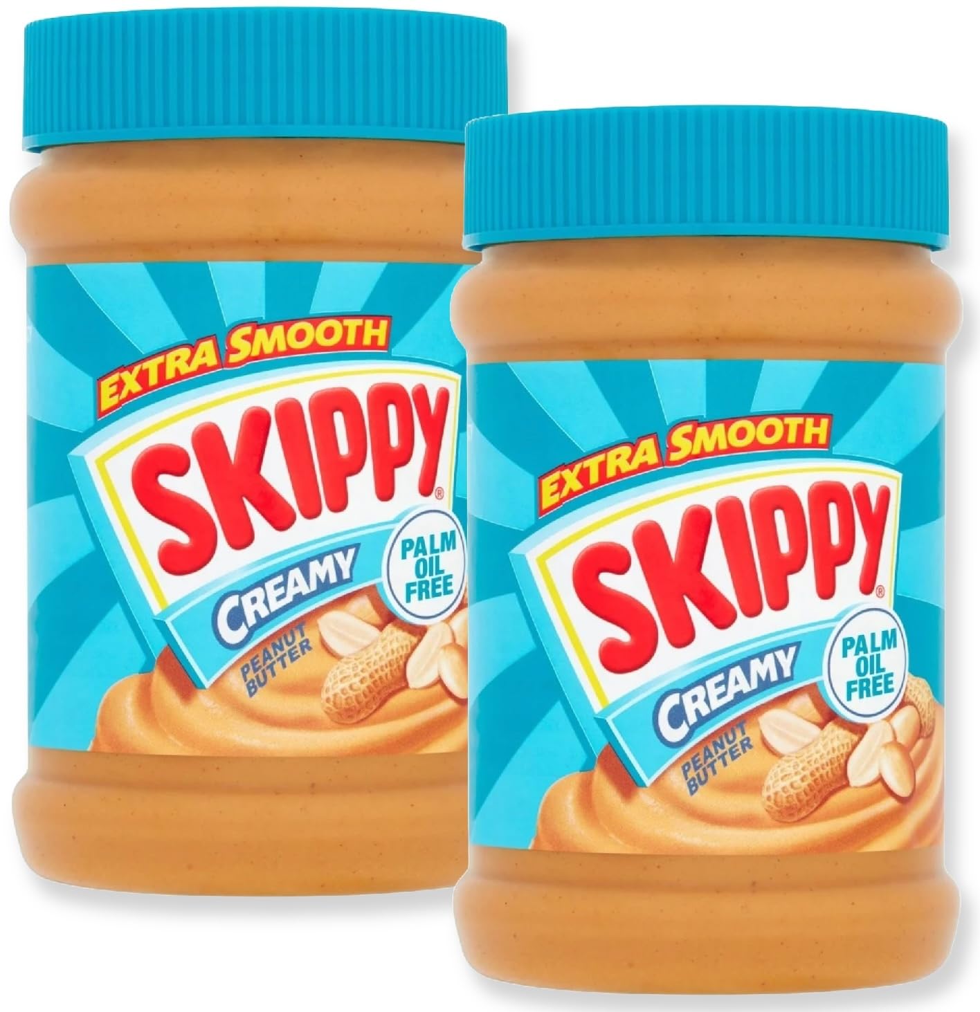 Skippy Extra Smooth Creamy Peanut Butter Set of 2 2 x 454 g - Creamy Peanut Butter - Double Pack Compiled by Pikaflor