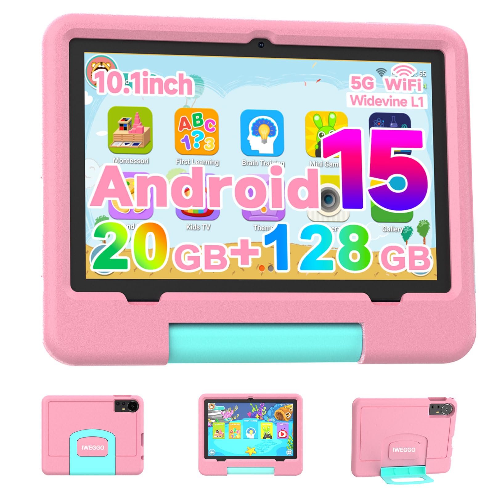 Amazon.com : IWEGGO Android 15 Kids Tablet with EVA Case, 10 inch